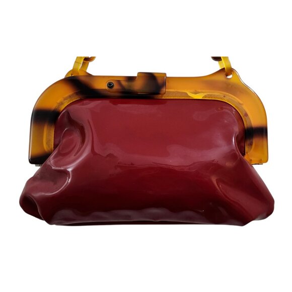 FREE PEOPLE RED PATENT LEATHER BAG - Picture 2 of 12